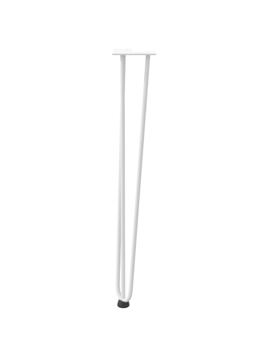 Konsolipöytien jalat, 4 kpl, valkoinen, 72 cm, täysteräs
