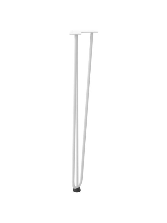 Konsolipöytien jalat, 4 kpl, valkoinen, 72 cm, täysteräs