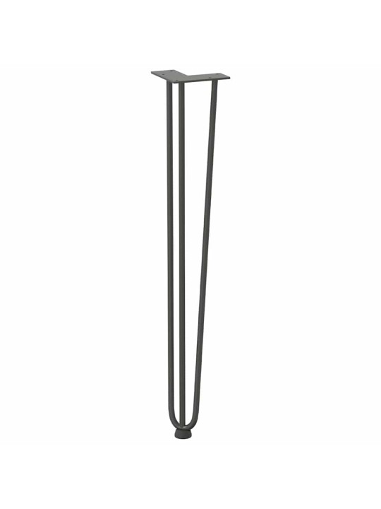 Konsolipöytien neulanreunajalat, 4 kpl, antrasiitti, 72 cm, täysteräs