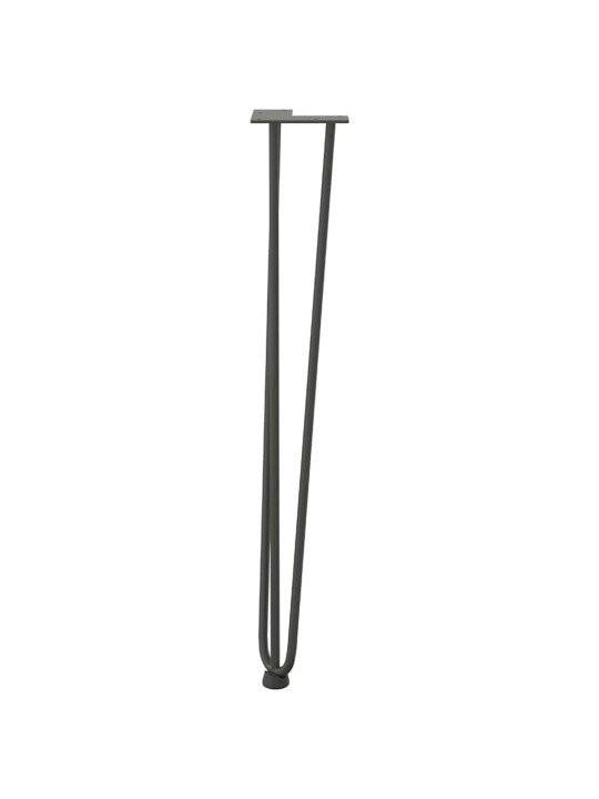 Konsolipöytien neulanreunajalat, 4 kpl, antrasiitti, 72 cm, täysteräs