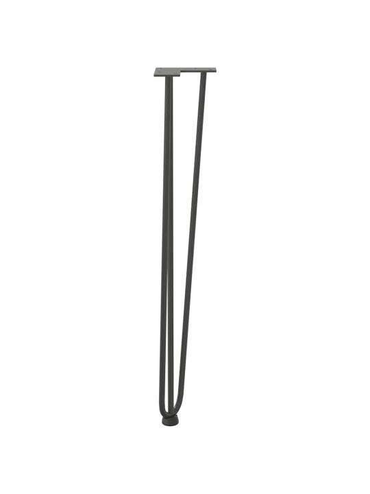 Konsolipöytien neulanreunajalat, 4 kpl, antrasiitti, 72 cm, täysteräs