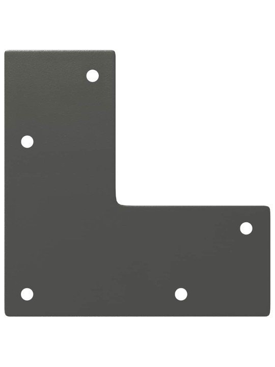 Konsolipöytien neulanreunajalat, 4 kpl, antrasiitti, 72 cm, täysteräs