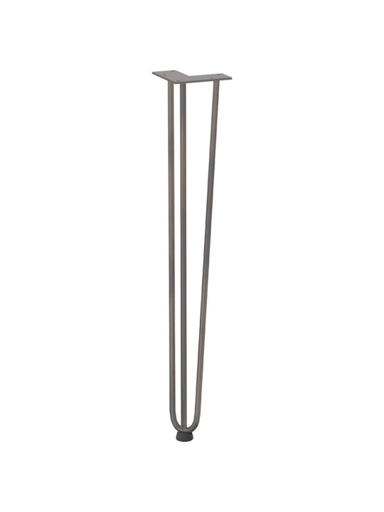 Konsolipöytien jalat, 4 kpl, luonnonvärinen teräs, 72 cm, täysteräs
