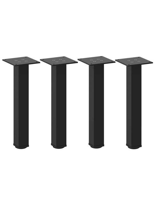 Sohvapöydän jalat 4 kpl musta 42-44 cm teräs