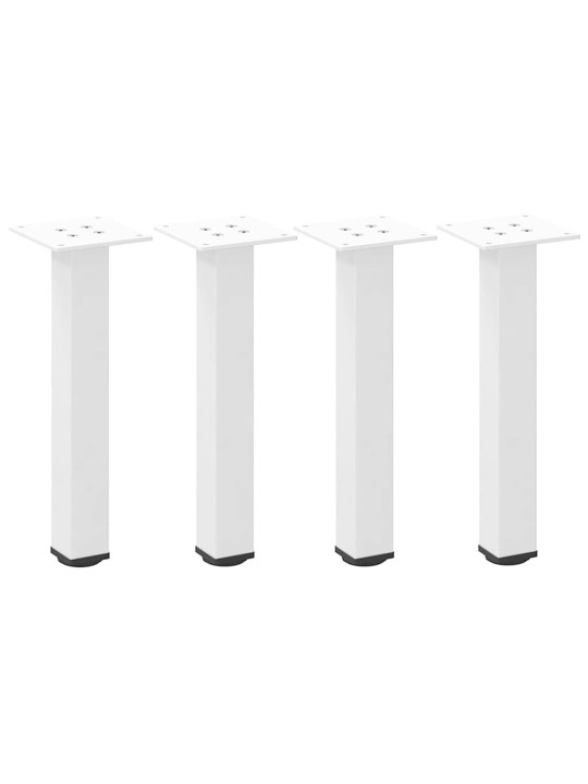 Sohvapöydän jalat 4 kpl valkoinen 42-44 cm teräs