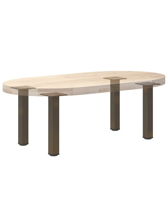 Sohvapöydän jalat 4 kpl luonnonvärinen teräs 42-44 cm teräs