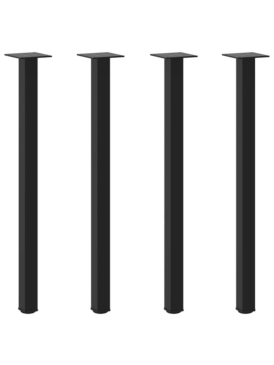 Konsolipöydän jalat 4 kpl musta 72-74 cm teräs