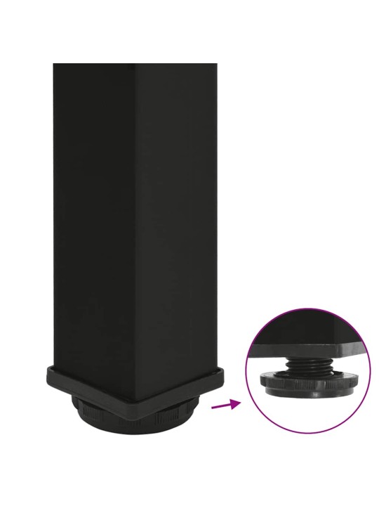Konsolipöydän jalat 4 kpl musta 72-74 cm teräs