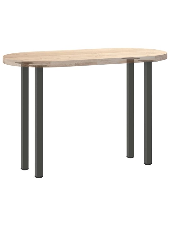 Konsolipöydän jalat 4 kpl antrasiitti 72-74 cm teräs