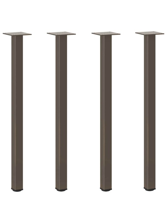 Konsolipöydän jalat 4 kpl luonnonvärinen teräs 72-74 cm teräs
