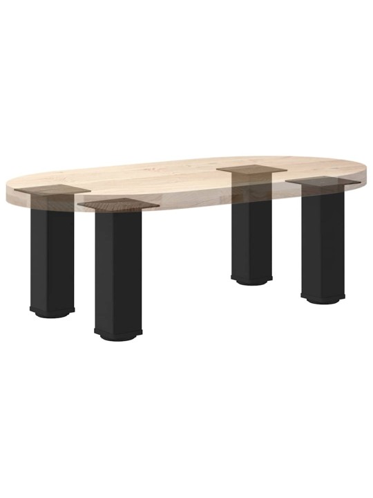 Sohvapöydän jalat 4 kpl musta 30-32 cm teräs