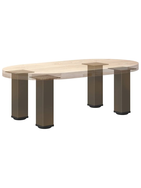 Sohvapöydän jalat 4 kpl luonnonvärinen teräs 30-32 cm teräs