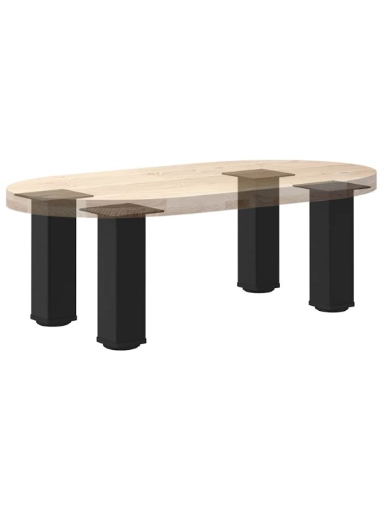 Sohvapöydän jalat 4 kpl musta 42-44 cm teräs