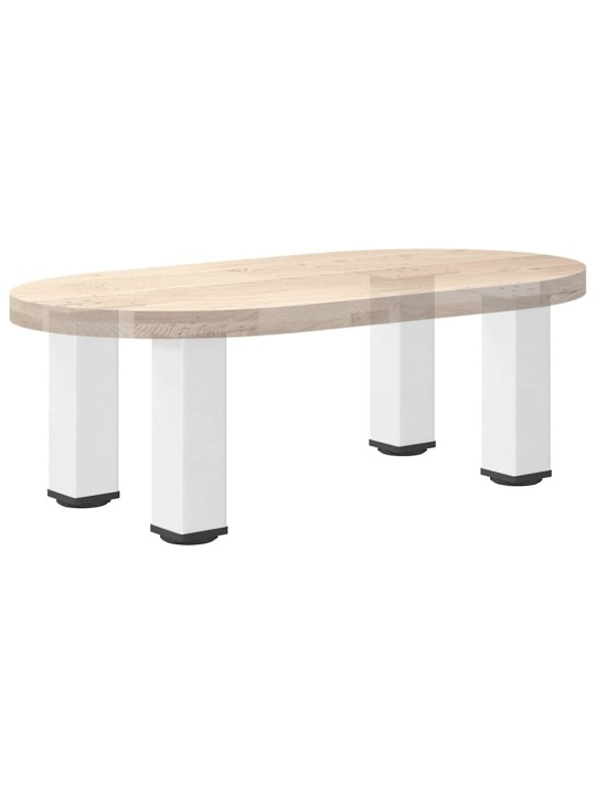 Sohvapöydän jalat 4 kpl valkoinen 42-44 cm teräs