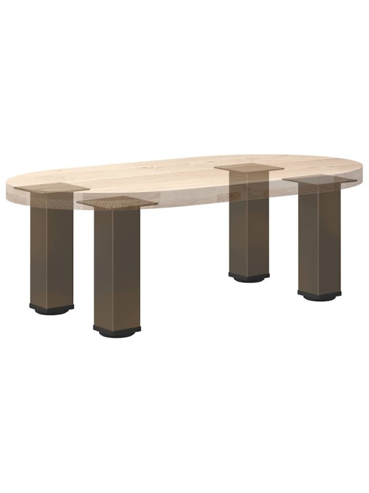 Sohvapöydän jalat 4 kpl luonnonvärinen teräs 42-44 cm teräs
