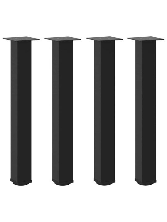 Konsolipöydän jalat 4 kpl musta 72-74 cm teräs