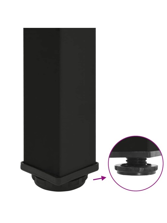 Konsolipöydän jalat 4 kpl musta 72-74 cm teräs