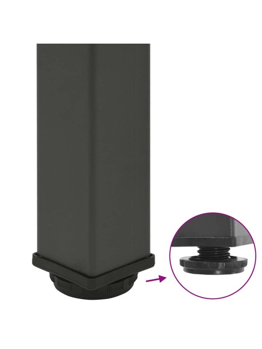 Konsolipöydän jalat 4 kpl antrasiitti 72-74 cm teräs