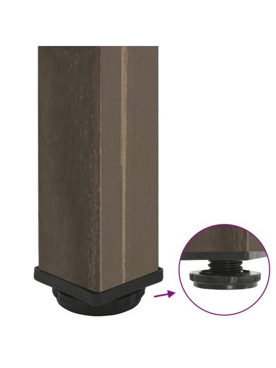 Konsolipöydän jalat 4 kpl luonnonvärinen teräs 72-74 cm teräs