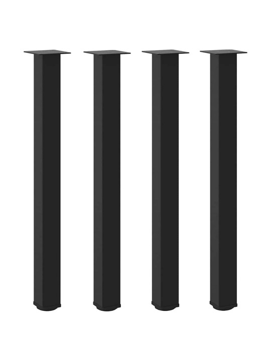 Baaripöydän jalat 4 kpl musta 90-92 cm teräs