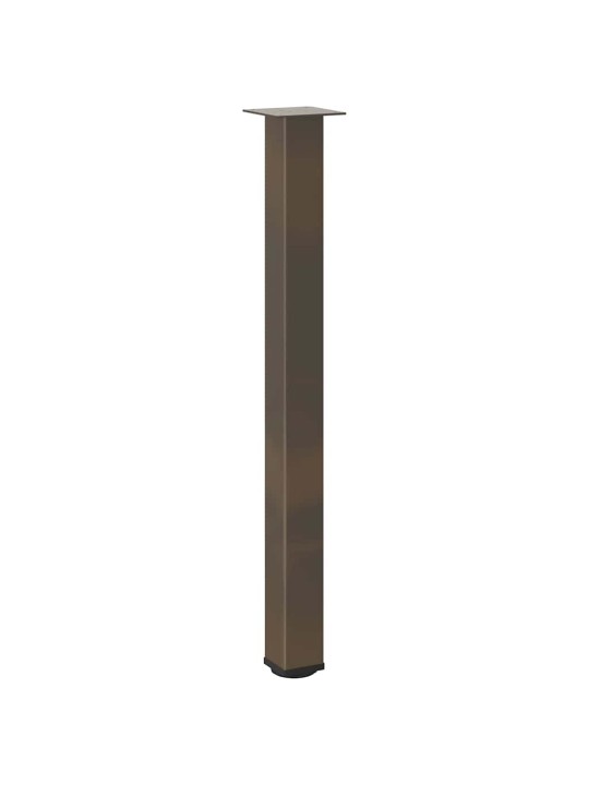 Baaripöydän jalat 4 kpl luonnonvärinen teräs 90-92 cm teräs
