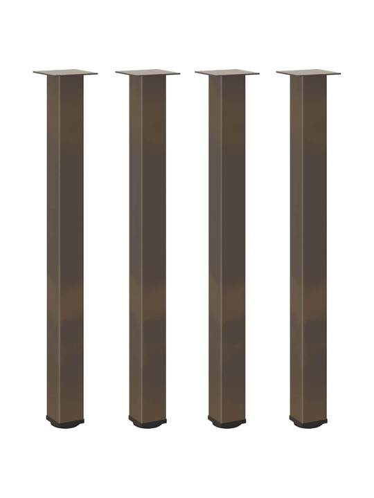 Baaripöydän jalat 4 kpl luonnonvärinen teräs 100-102 cm teräs