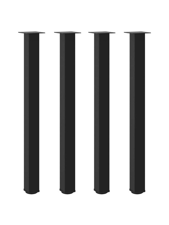 Baaripöydän jalat 4 kpl musta 110-112 cm teräs