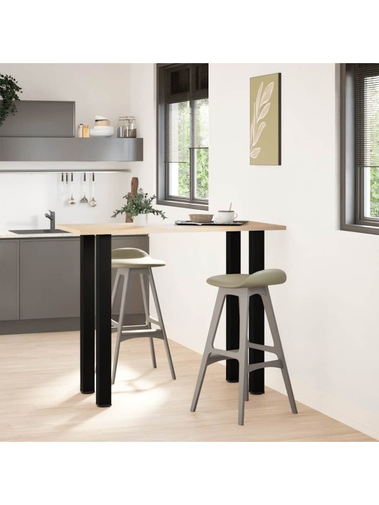 Baaripöydän jalat 4 kpl musta 110-112 cm teräs
