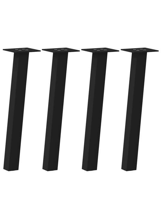Sohvapöydän jalat 4 kpl musta 42 cm teräs