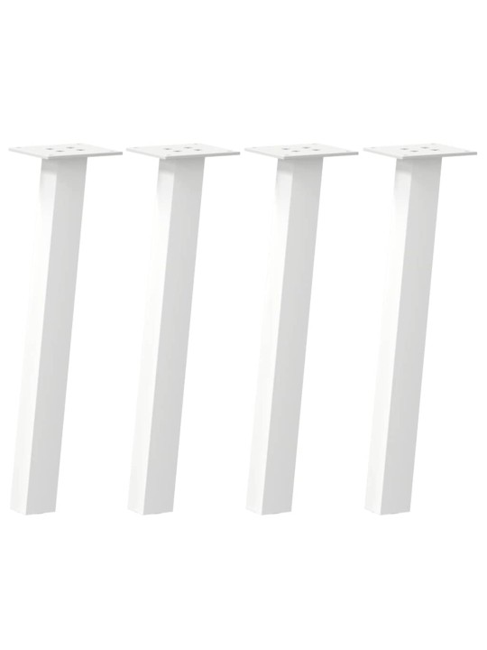 Sohvapöydän jalat 4 kpl valkoinen 42 cm teräs