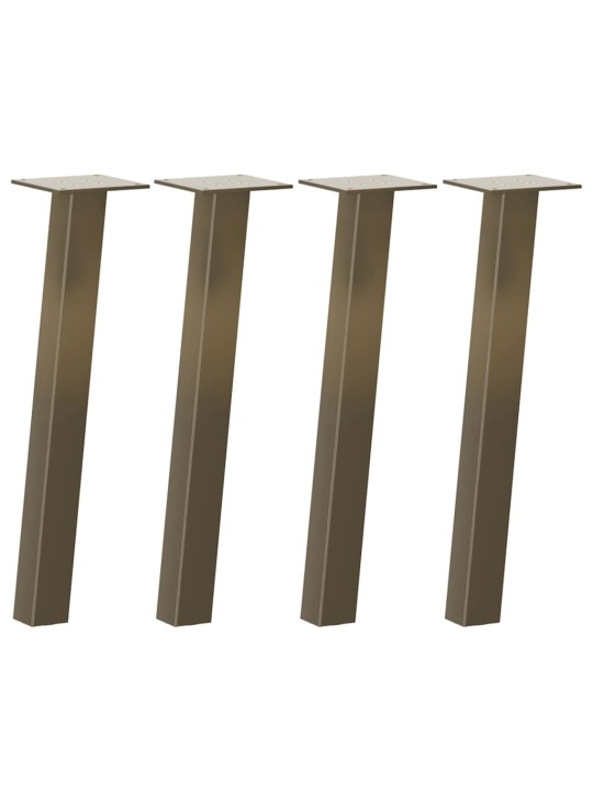 Sohvapöydän jalat 4 kpl luonnonvärinen teräs 42 cm teräs