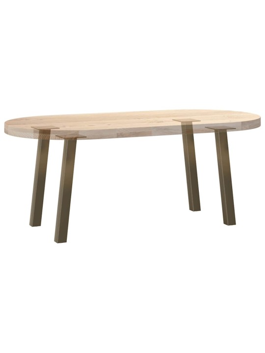 Sohvapöydän jalat 4 kpl luonnonvärinen teräs 42 cm teräs