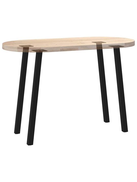 Konsolipöydän jalat 4 kpl musta 72 cm teräs