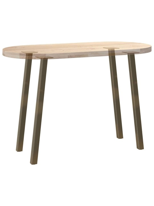 Konsolipöydän jalat 4 kpl luonnonvärinen teräs 72 cm teräs