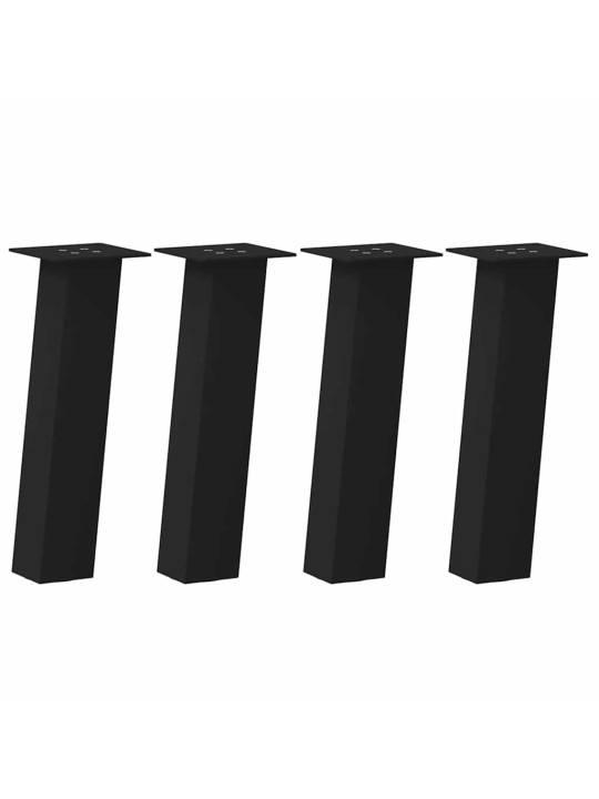 Sohvapöydän jalat 4 kpl musta 30 cm teräs