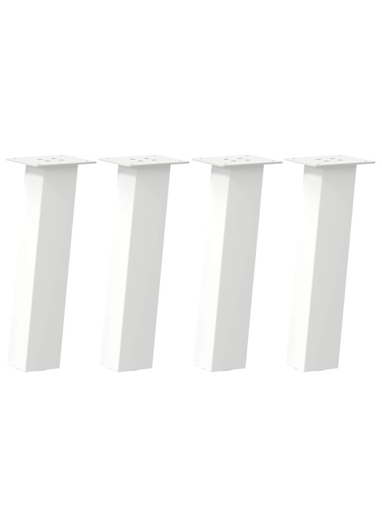 Sohvapöydän jalat 4 kpl valkoinen 30 cm teräs
