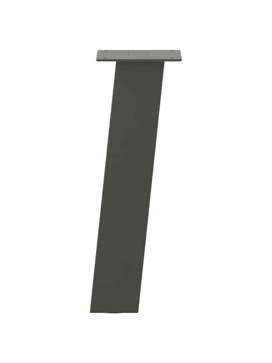 Sohvapöydän jalat 4 kpl antrasiitti 30 cm teräs