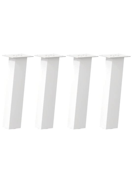Sohvapöydän jalat 4 kpl valkoinen 42 cm teräs