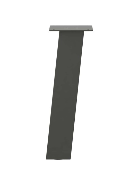 Sohvapöydän jalat 4 kpl antrasiitti 42 cm teräs