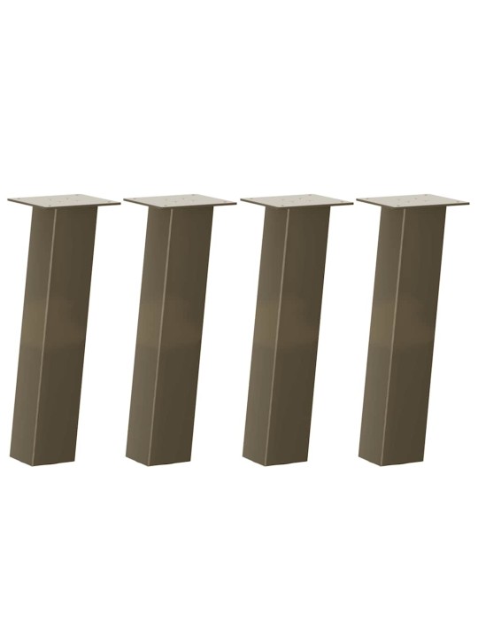 Sohvapöydän jalat 4 kpl luonnonvärinen teräs 42 cm teräs