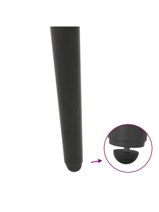 Sohvapöydän jalat kartiomaiset 4 kpl antrasiitti 30-31 cm teräs