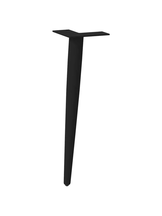 Sohvapöydän jalat kartiomaiset 4 kpl musta 42-43 cm teräs
