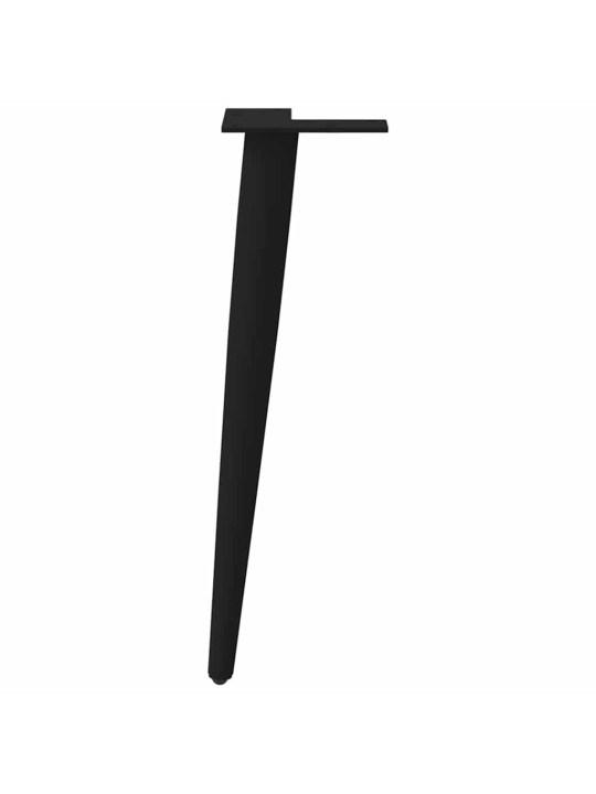 Sohvapöydän jalat kartiomaiset 4 kpl musta 42-43 cm teräs