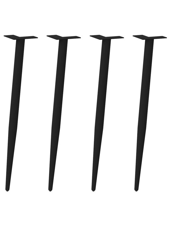 Konsolipöydän jalat kartiomaiset 4 kpl musta 72-73 cm teräs