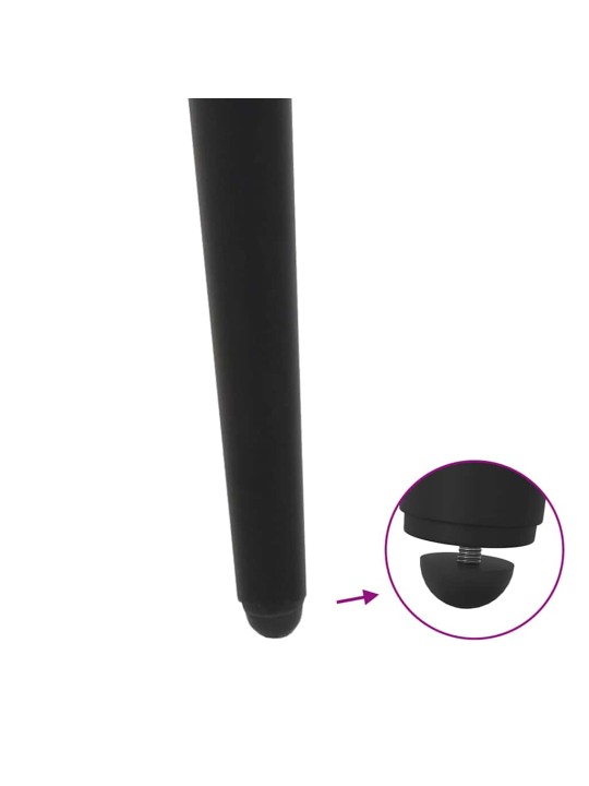 Konsolipöydän jalat kartiomaiset 4 kpl musta 72-73 cm teräs