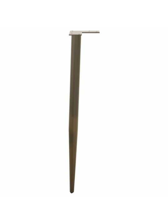 Konsolipöydän jalat kartiomaiset 4 kpl luonnollinen teräs 72-73 cm teräs