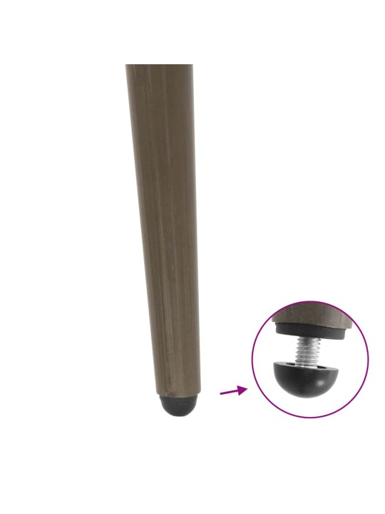 Konsolipöydän jalat kartiomaiset 4 kpl luonnollinen teräs 72-73 cm teräs
