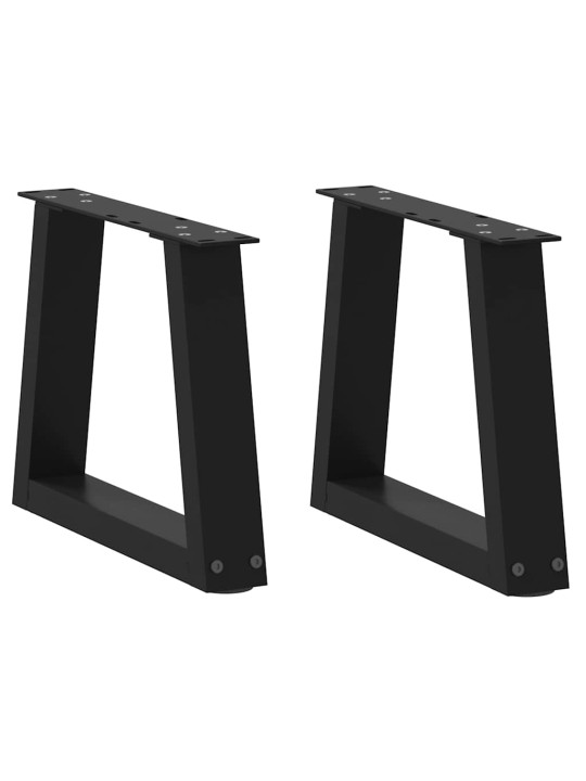 Sohvapöydän jalat v-muotoiset 2 kpl musta 40x(30-31,3) cm teräs