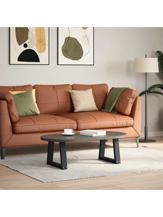 Sohvapöydän jalat v-muotoiset 2 kpl musta 40x(30-31,3) cm teräs