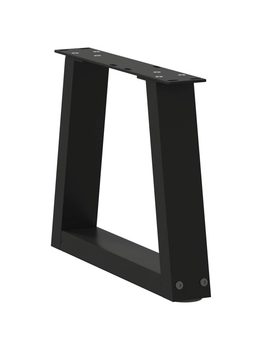 Sohvapöydän jalat v-muotoiset 2 kpl musta 40x(30-31,3) cm teräs